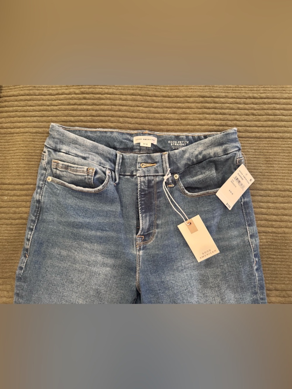 Good American Straight-Leg Jeans — Light Blue Wash - Picture 5 of 5